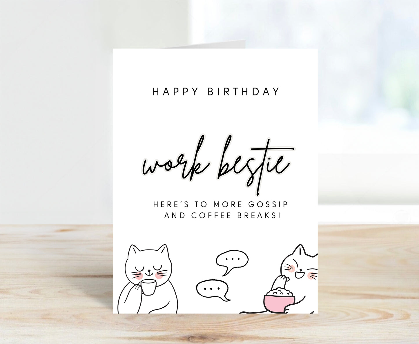 Happy Birthday Card to Work Bestie