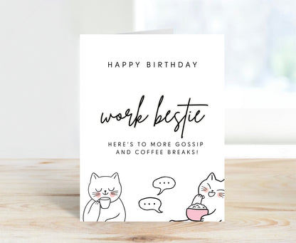 Happy Birthday Card to Work Bestie