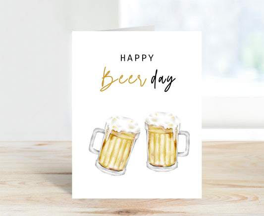 Happy Birthday Card - Beer-Day