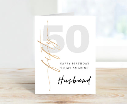 50th Birthday Card for Husband
