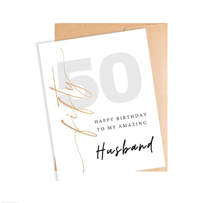 50th Birthday Card for Husband