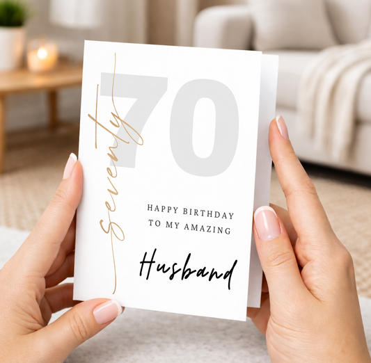 70th Birthday Card for Husband