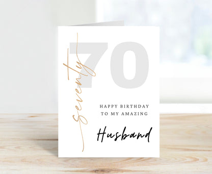 70th Birthday Card for Husband