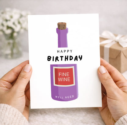 Birthday Card, Fine Wine