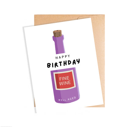 Birthday Card, Fine Wine