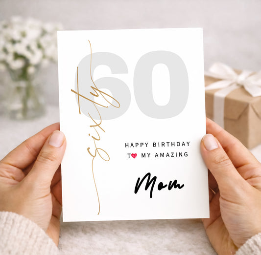 60th Birthday Card for Mom