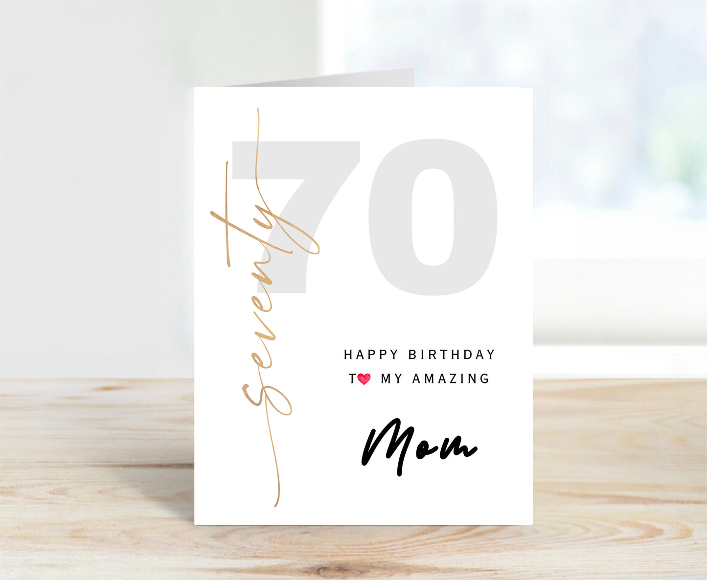 70th Birthday Card for Mom