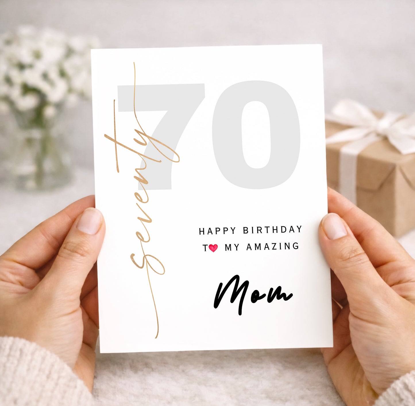 70th Birthday Card for Mom