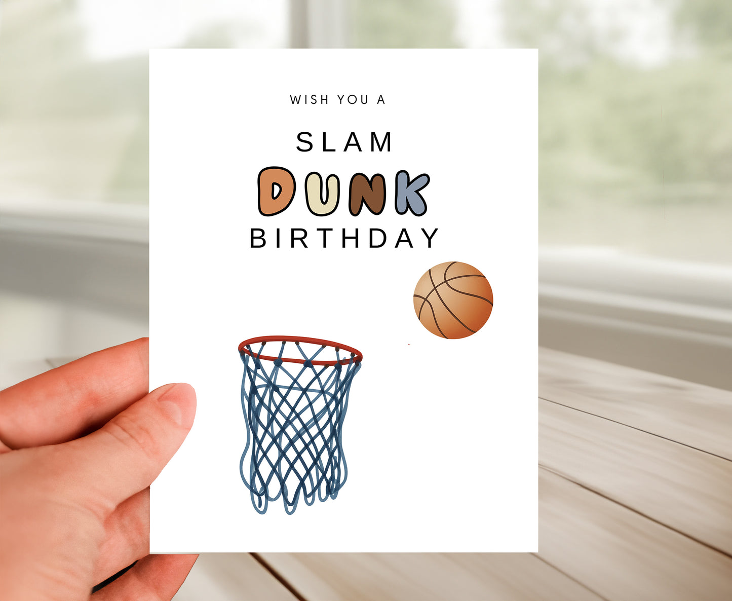 Basketball Birthday Card - A Slam Dunk Birthday