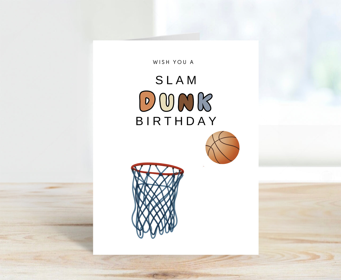 Basketball Birthday Card - A Slam Dunk Birthday