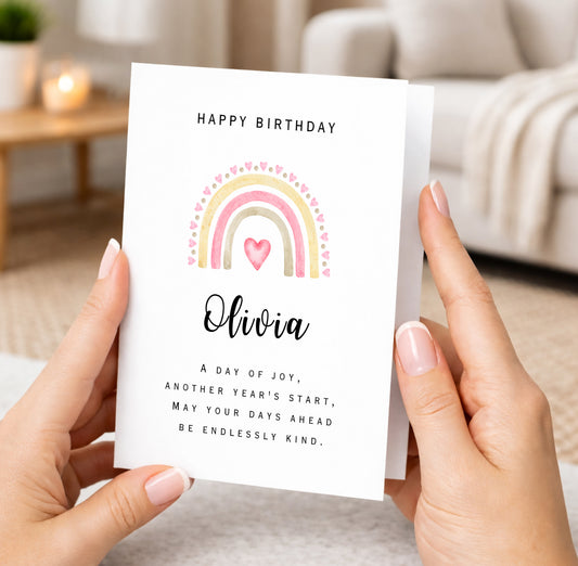Personalized Birthday Card for Her