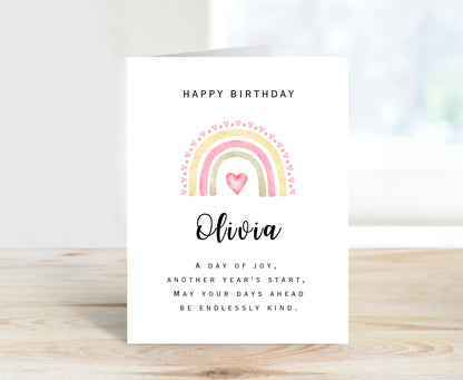 Personalized Birthday Card for Her