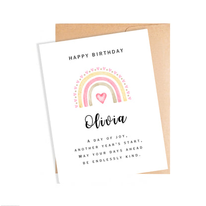 Personalized Birthday Card for Her