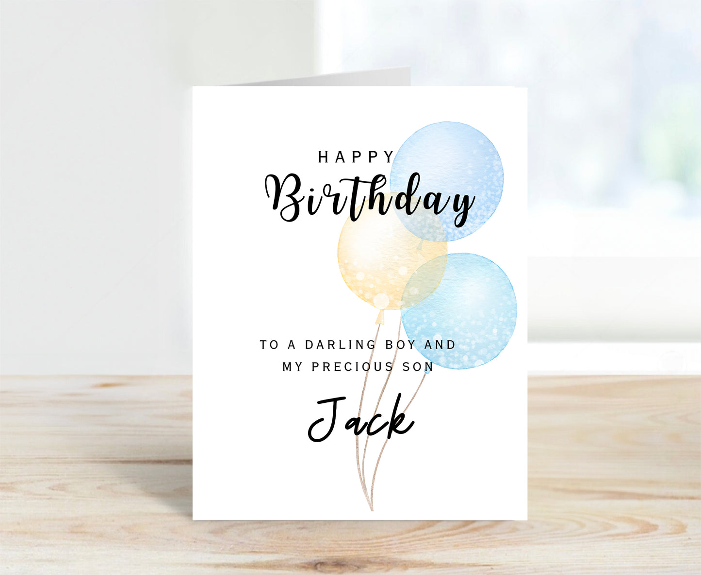 Personalized Birthday Card to Son