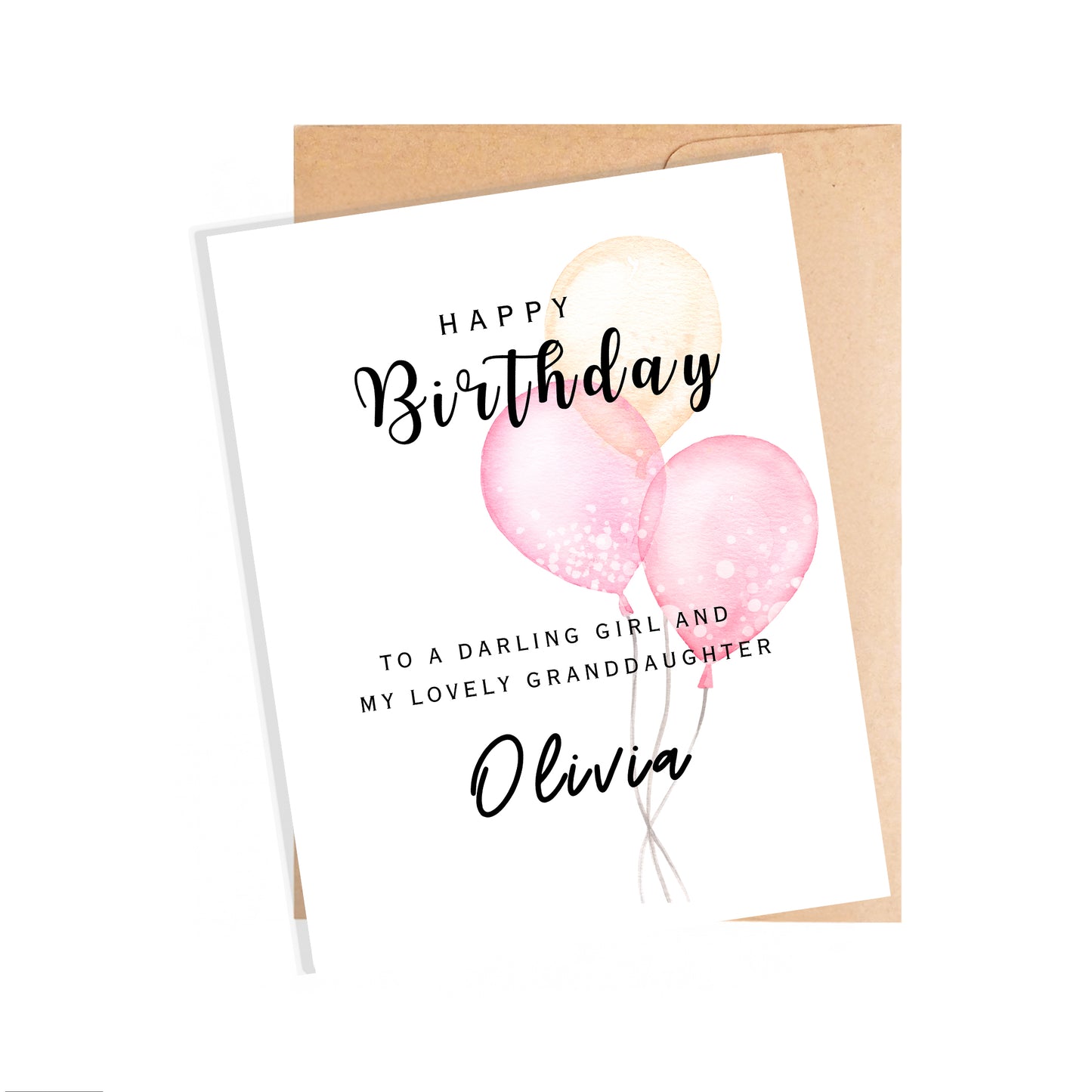 Personalized Birthday Card to Granddaughter