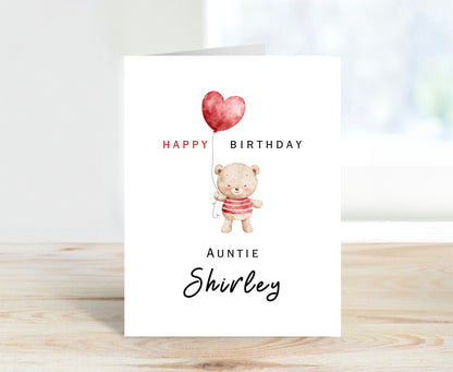 Personalized Birthday Card for Auntie