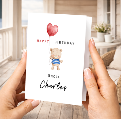 Personalized Birthday Card for Uncle