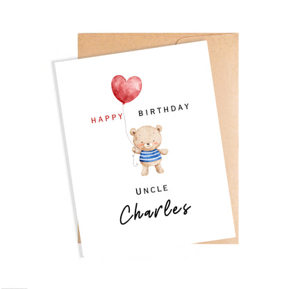 Personalized Birthday Card for Uncle