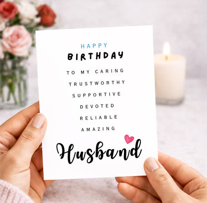 Birthday Card for Husband