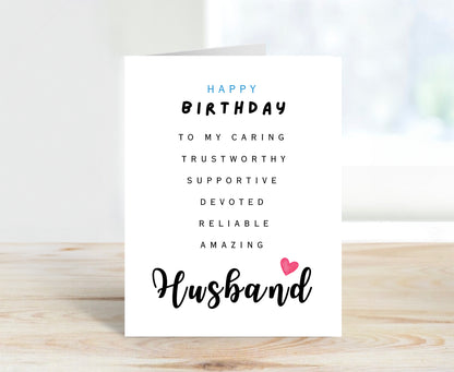 Birthday Card for Husband