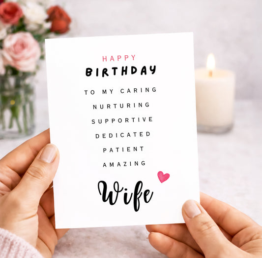 Birthday Card for Wife