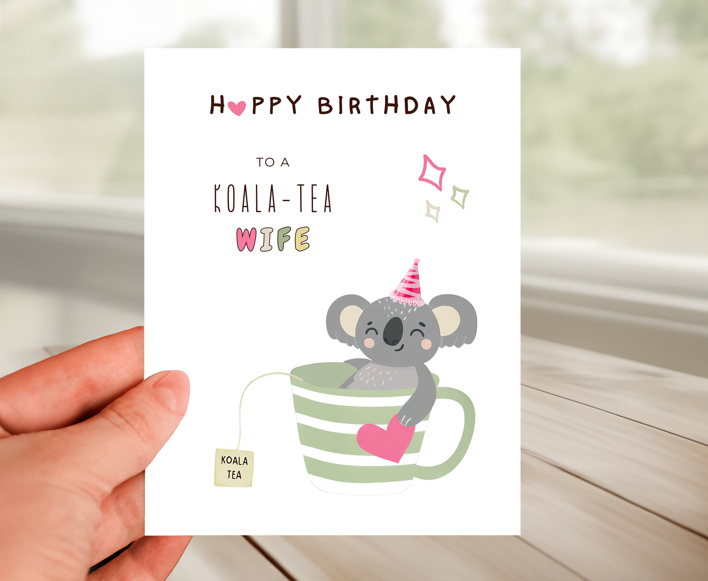 Happy Birthday Card for Husband - Koala Tea