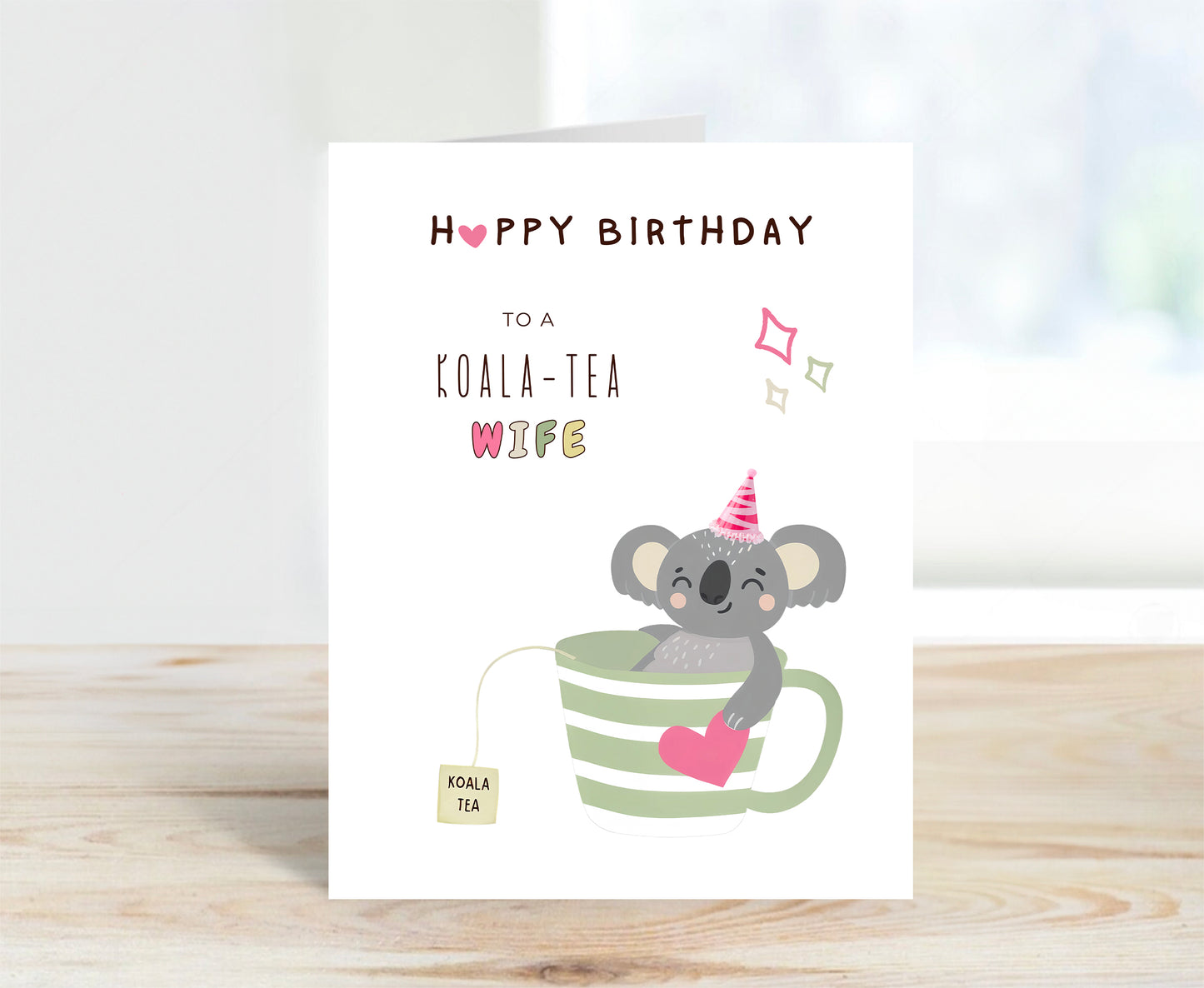 Happy Birthday Card for Husband - Koala Tea