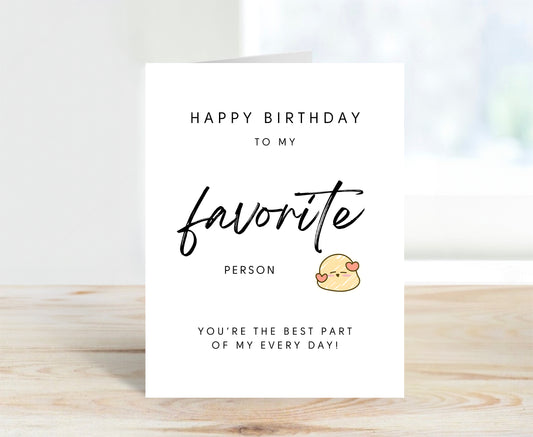 Favorite Person Birthday Card