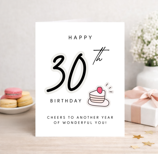30th Birthday Card
