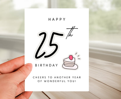 25th Birthday Card