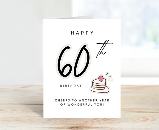 60th Birthday Card