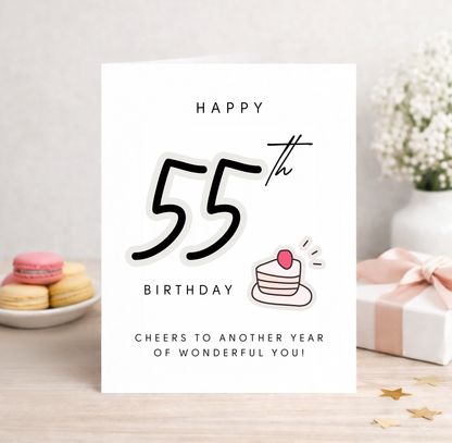 55th Birthday Card
