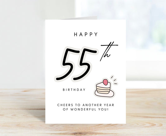 55th Birthday Card