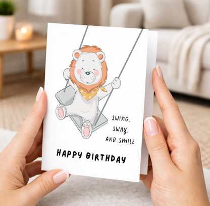 Birthday Card, Swing, Swag, and Smile