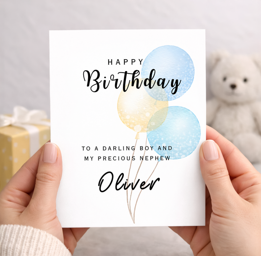 Personalized Birthday Card for Nephew