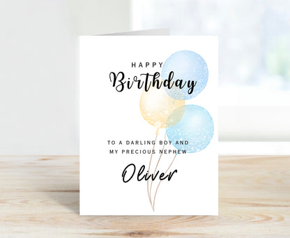 Personalized Birthday Card for Nephew