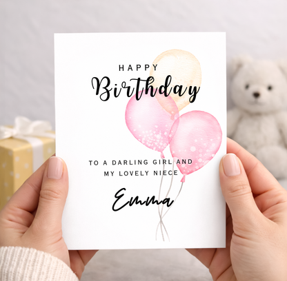 Personalized Birthday Card for Niece