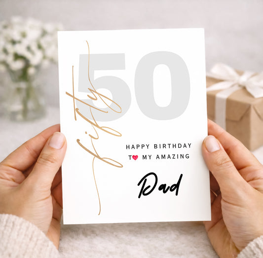 50th Birthday Card for Dad