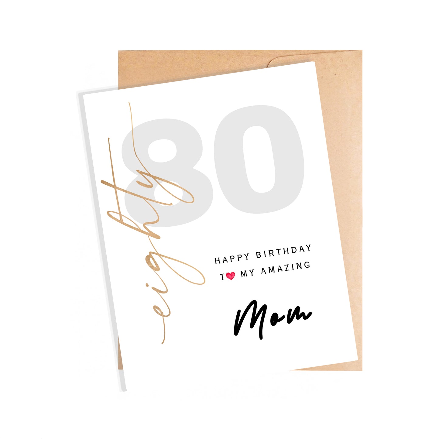 80th Birthday Card for Mom