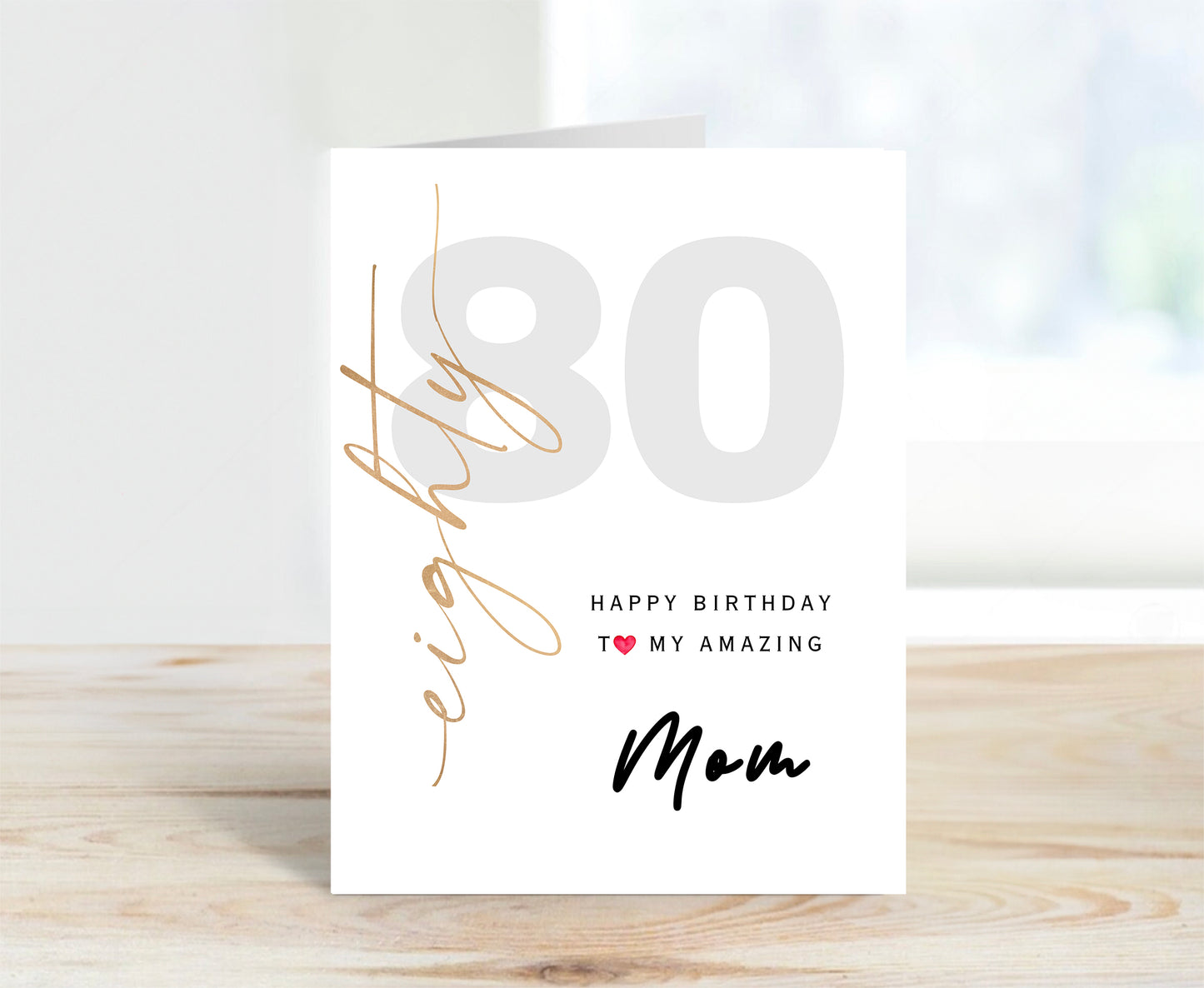 80th Birthday Card for Mom