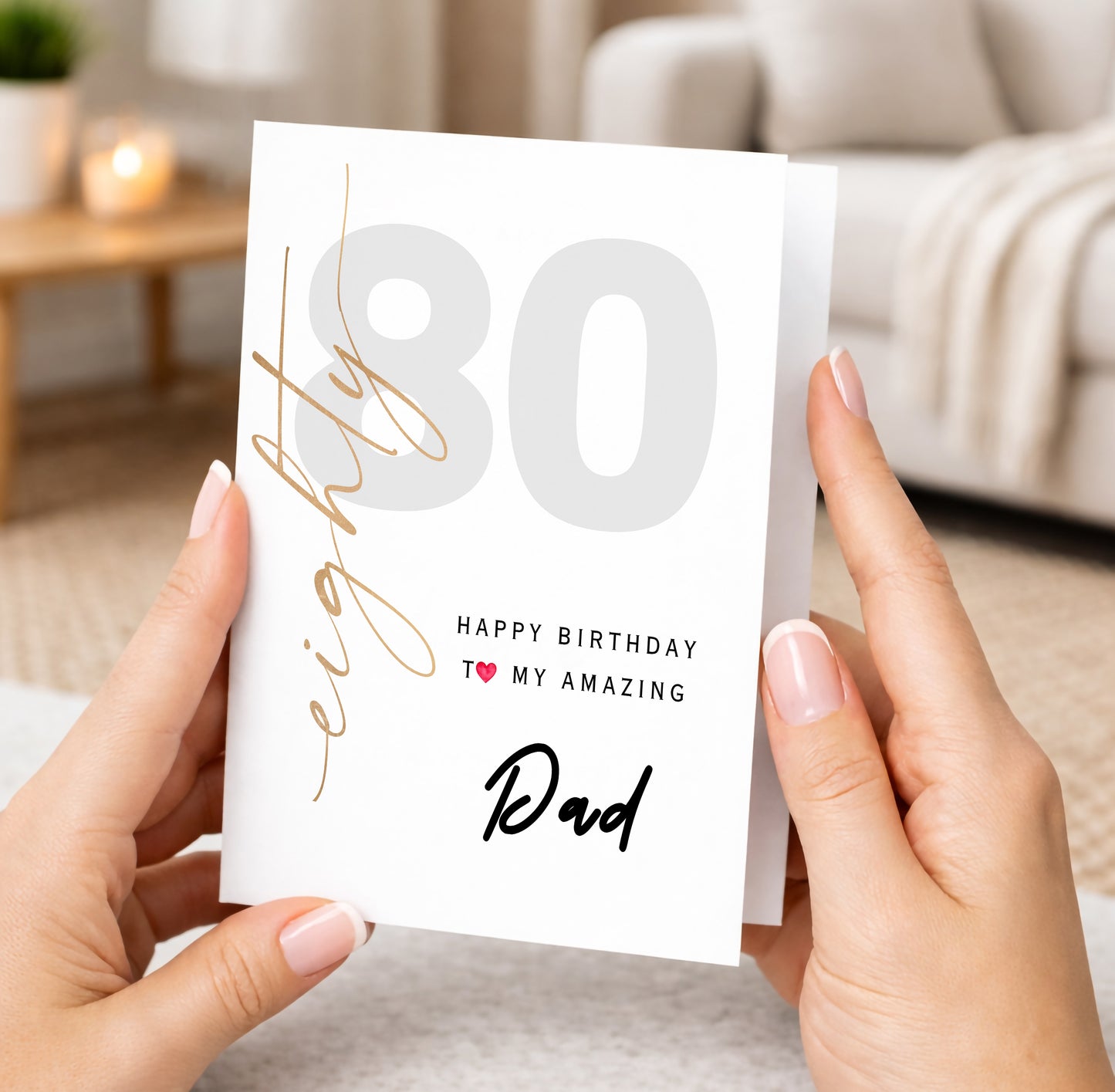 80th Birthday Card for Dad