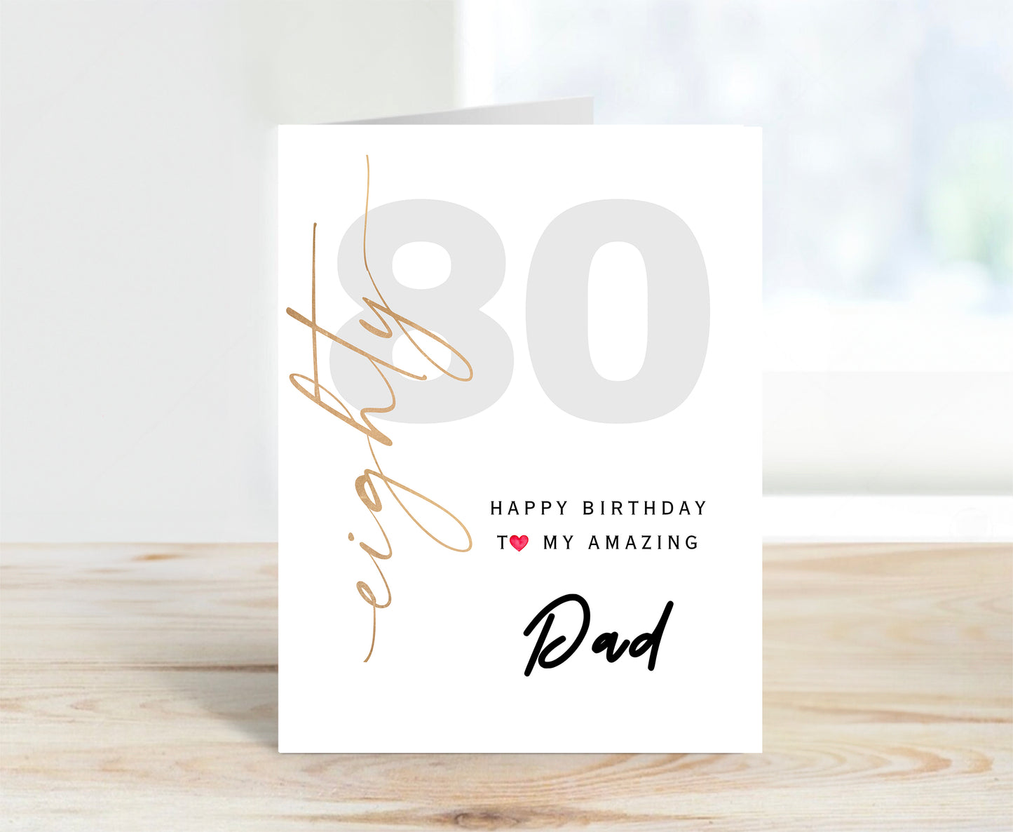 80th Birthday Card for Dad