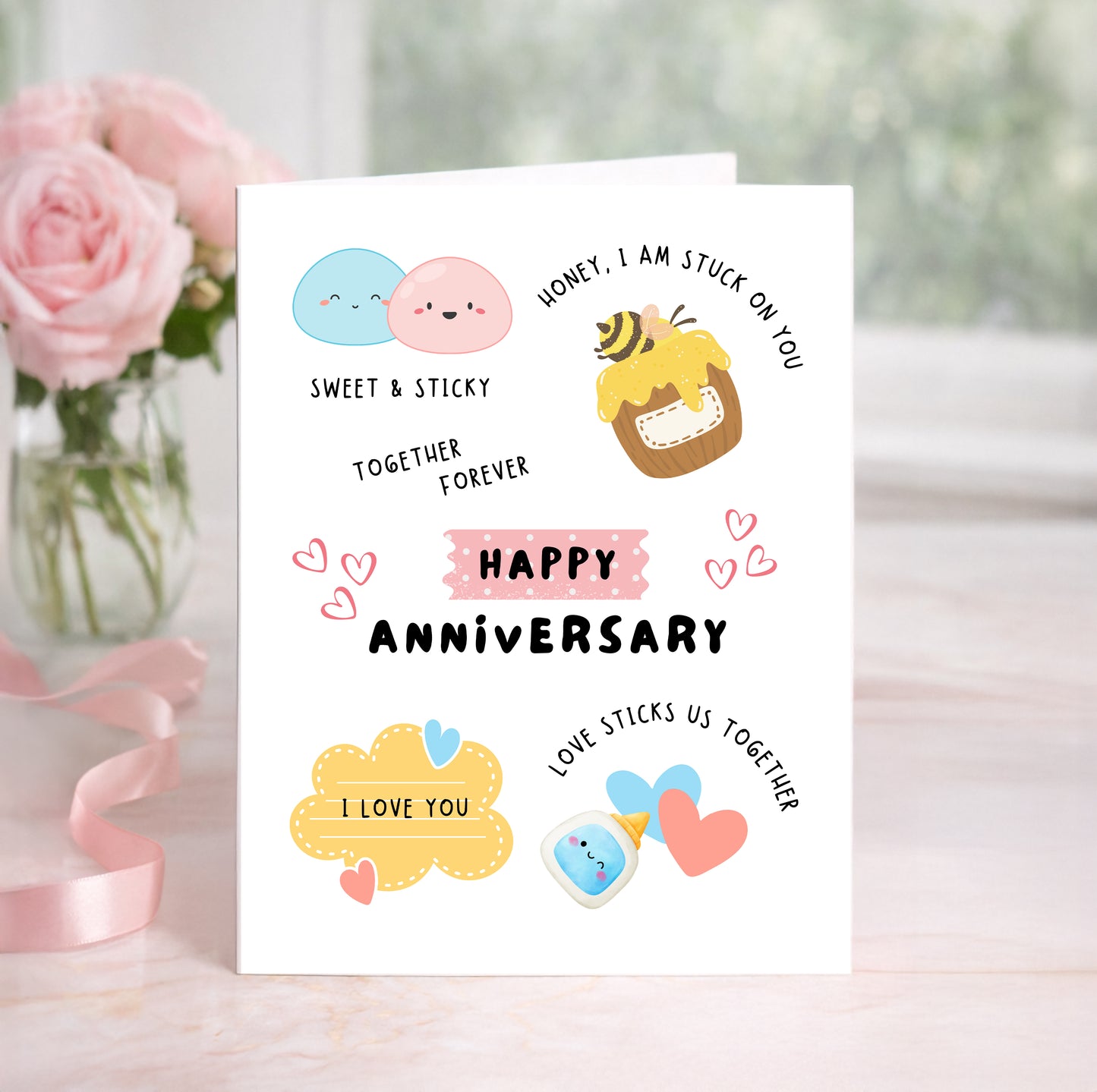 Anniversary Card, Stuck On You