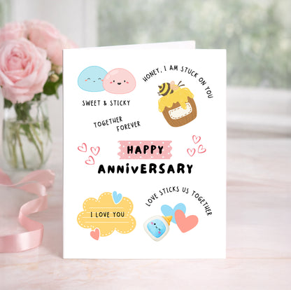 Anniversary Card, Stuck On You