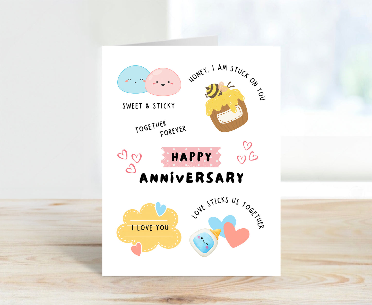 Anniversary Card, Stuck On You