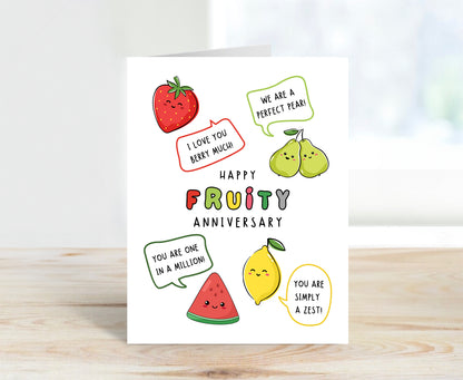 4th Year Fruity Anniversary Card