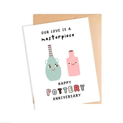 9th Pottery Anniversary Card