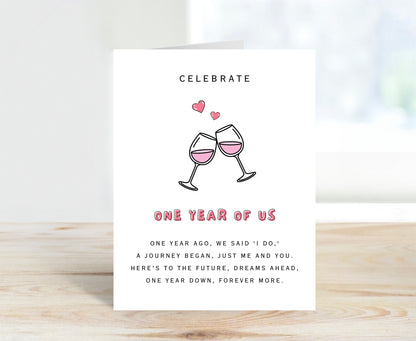 1st Year Anniversary Card