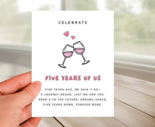 5th Anniversary Card