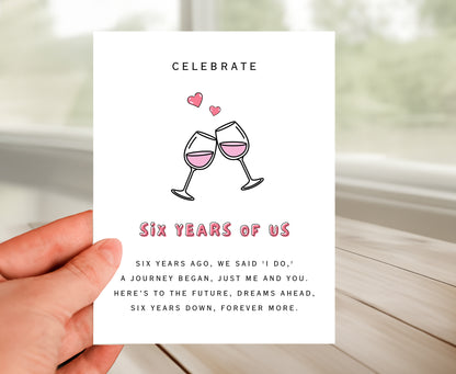6th Anniversary Card